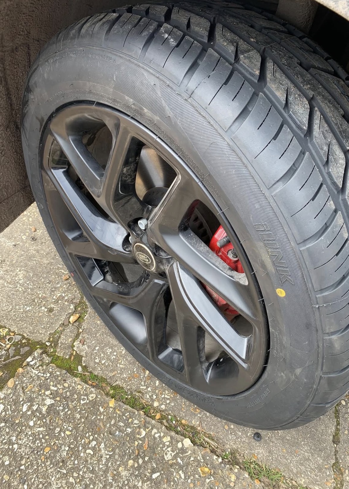 After — new Michelin tyre on clean 22" alloy
