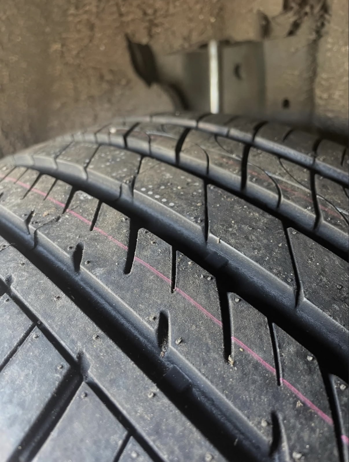 After — fresh Michelin tread fitted